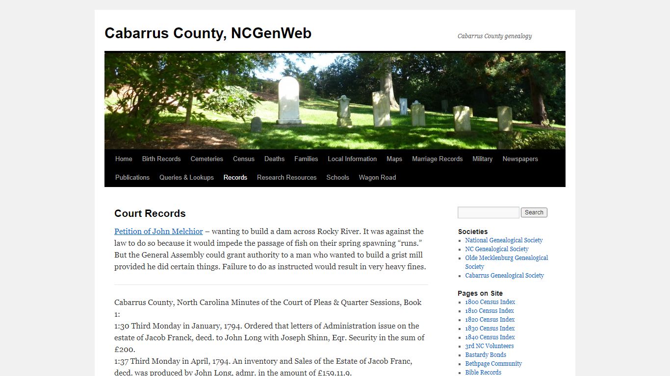 Court Records | Cabarrus County, NCGenWeb
